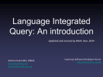 Language Integrated Query: An introduction