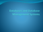 Lecture 6: An Introduction to Databases