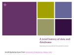 A brief history of data and databases