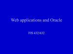 Web applications and Oracle