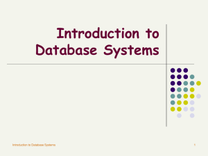 Introduction to Database Systems