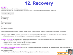 12. Recovery LECTURE - NDSU Computer Science