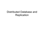 Distributed Database and Replication