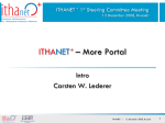 Phase 1 - the ITHANET + Project Page