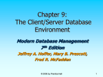 The Client/Server Database Environment