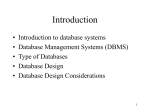 1. Introduction to Database