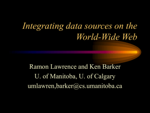 Integrating data sources on the World