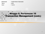 Transaction Management (cont.)