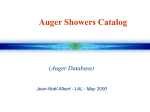 Auger Showers Catalog