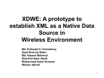 XDWE: A prototype to establish XML as a Native Data Source in