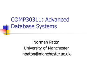 CS3311 – Advanced Database Systems
