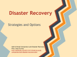 Disaster Recovery - Spatial Database Group