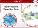 Importing and Exporting Data