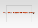 Chapter 7: Relational Database Design