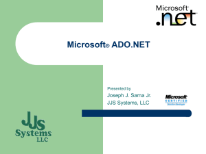 Microsoft® ADO.NET