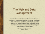 The Web and data management