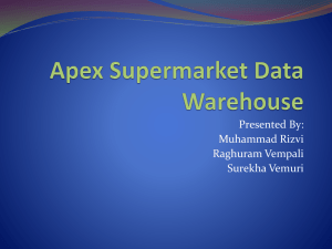 Apex Supermarket Data Warehouse