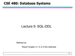 SQL-DDL - Computer Science and Engineering