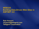 Building Data-Driven Web Sites in ASP.NET 2.0