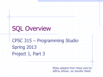 SQL - CS Course Webpages