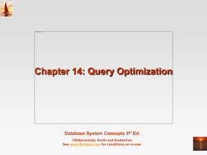 Chapter 14: Query Optimization