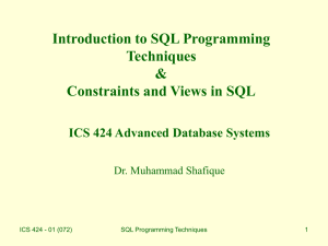 Embedded SQL in a C Program