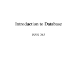 Introduction to Database