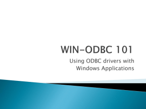 ODBC-101 - LuisGomez.NET