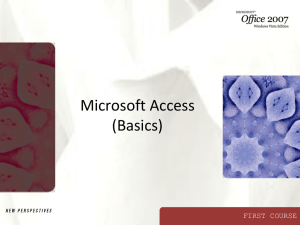 MS-Access(Basics)