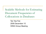 Scalable Methods for Estimating Document Frequencies