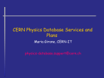 Physics Database Service Status - Indico