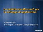 La piattaforma Microsoft per lo sviluppo di applicazioni