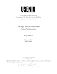Challenges in Embedded Database System Administration Proceedings of the Embedded Systems Workshop