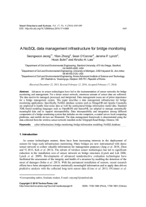A NoSQL data management infrastructure for bridge monitoring  , Sean O’Connor