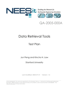 QA-2005-000A Data Retrieval Tools  Test Plan