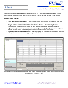 FIAsoft  Leaders in Flow Injection Technology