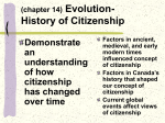 Evolution/History of Citizenship (chapter 14)