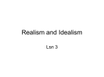 Realism and Idealism