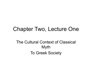 Chapter Two, Lecture One