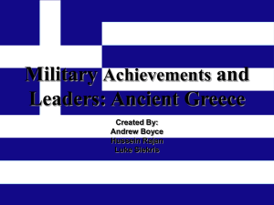 Military Achievements and Leaders: Ancient Greece