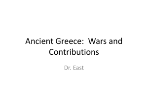Ancient Greece: Wars and Contributions