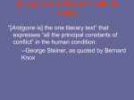 Antigone and Western Cultural Ideals
