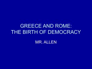 greece and rome: the birth of democracy