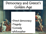 Democracy and Greece`s Golden Age