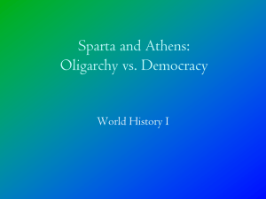 Sparta and Athens: Totalitarianism vs. Democracy