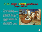 Ch. 15: Section I: Europe Looks Outward (Pages