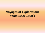 Voyages of Exploration: Years 1000-1609