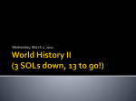 World History II (3 SOLs down, 13 to go!)
