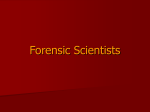Forensic Scientists powerpoint
