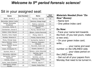 Applications of Forensic Science